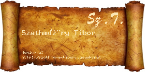 Szathmáry Tibor névjegykártya